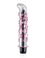 Wibrator szklany no 19 icicles 18cm różowy