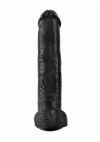 Pipedream king cock - dildo realistyczne gruby olbrzym czarne pvc jądra - 38cm (15