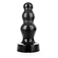 - wielkie stopniowane dildo analne all black 38cm czarny