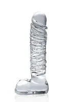 - pipedream icicles - realistyczne dildo szklane przezroczyste 21 cm