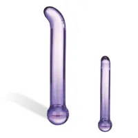  - dildo szklane do punktu g - glas purple glass g-spot tickler