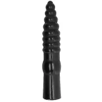  - duże dildo analne all black 34 cm czarny