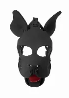 - xr brands master series - maska pies bondage bdsm neoprenowa z językiem