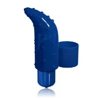 Wibrator na palec frisky finger powerbullet z wypustkami niebieski