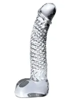 - dildo szklane waginalno-analne icicles no. 61 przeźroczysty