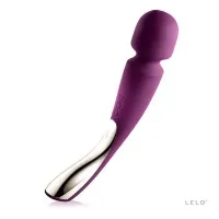 Wibratory wodoodporne Wibratory wodoodporne - wodoodporny masażer lelo - smart wand large plum fioletowy duży