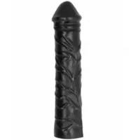  - realistyczne duże dildo analne all black 33cm czarny
