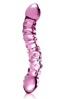 - dildo szklane waginalno-analne icicles no. 55 różowy