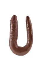 - pipedream king cock - dildo dwie grubości podwójne brązowe pvc - małe