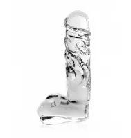 - dildo szklane icicles no.40 15cm mały penis przeźroczyste