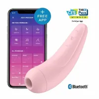bezdotykowy stymulator łechtaczki z wibracjami satisfyer curvy 2+ różowy