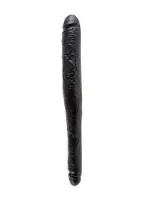  - pipedream king cock - dildo realistyczne podwójne dwie grubości, czarne, pvc - 43cm (16