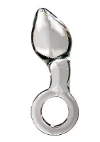  - pipedream icicles - plug dildo szklany no. 14 przezroczysty wygięty 13,8 cm