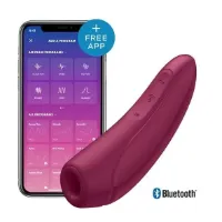 bezdotykowy stymulator łechtaczki z wibracjami satisfyer curvy 1+ fioletowy